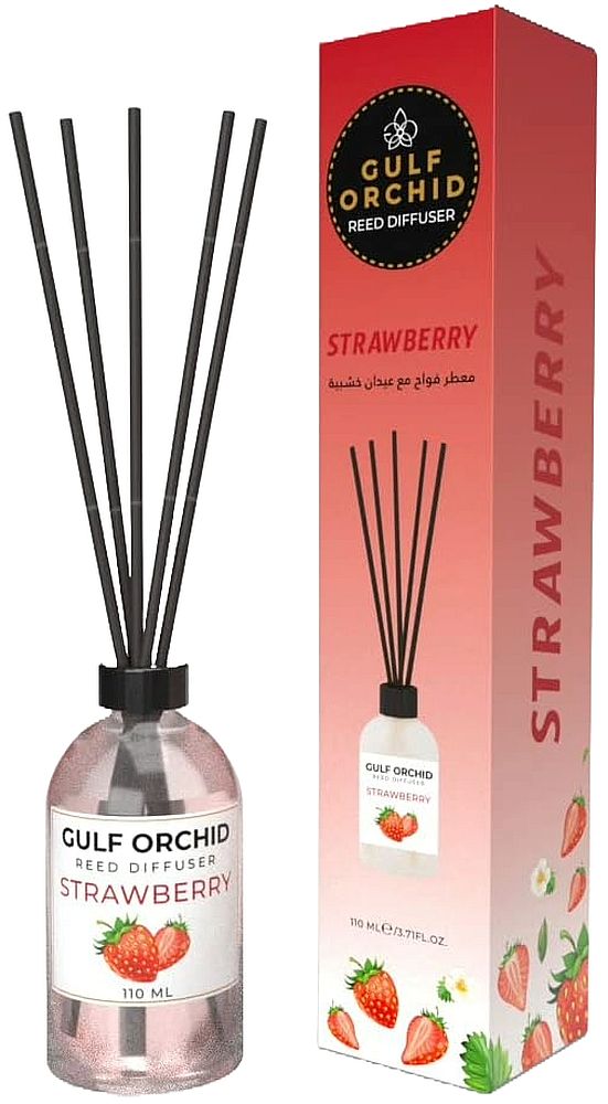 Odorizant cu bețișoare Gulf Orchid - Strawberry, 110 ml