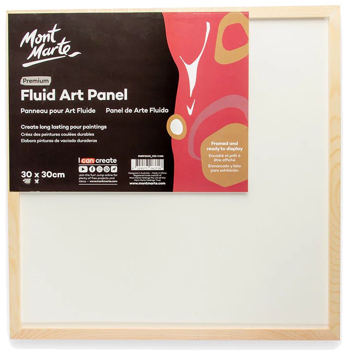 Panou artistic pentru artă fluidă Mont Marte - 30 x 30 cm
