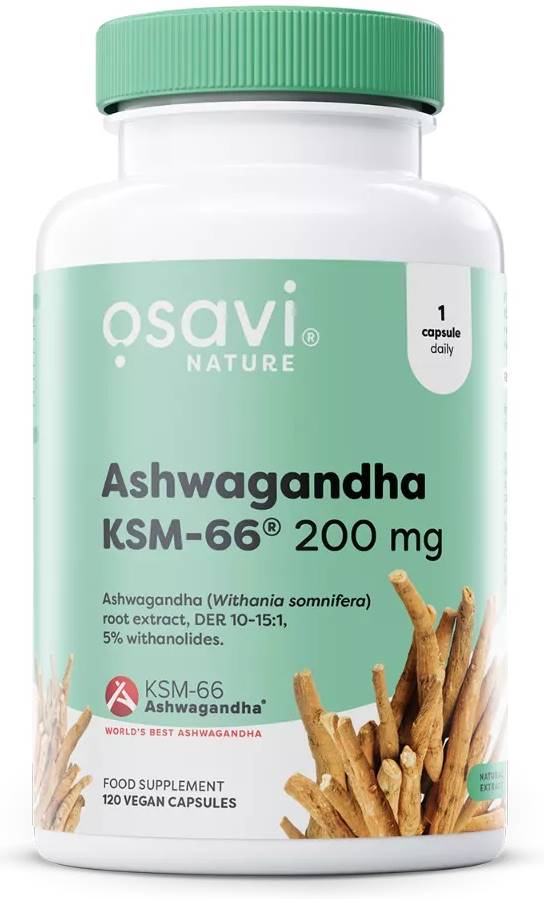 Ashwagandha KSM-66, 200 mg, 120 capsule, Osavi