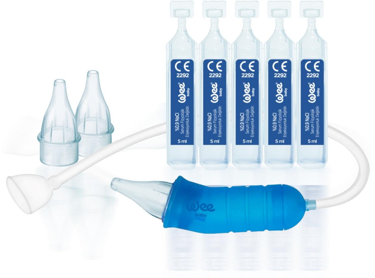 Aspirator nazal Wee Baby - Cu ser fiziologic, 10 x 5 ml