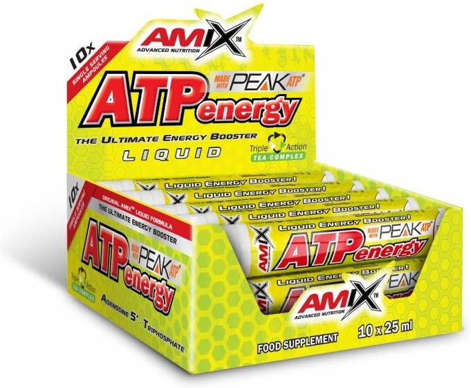 ATP Energy Liquid Box, portocală, 10 shoturi x 25 ml, Amix