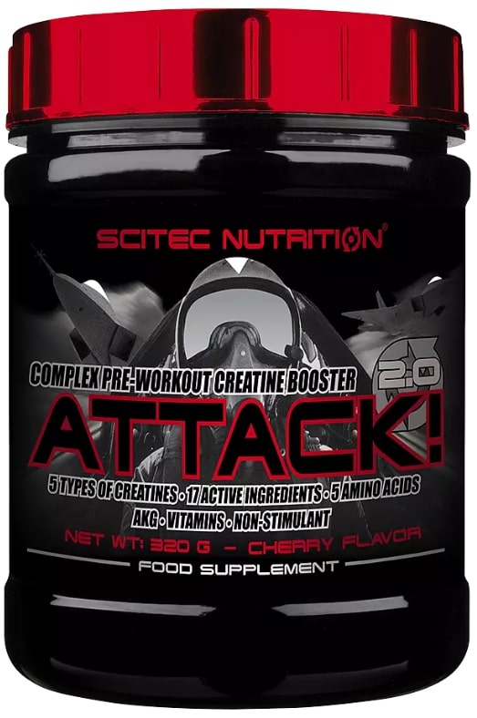 Attack 2.0, pară, 320 g, Scitec Nutrition
