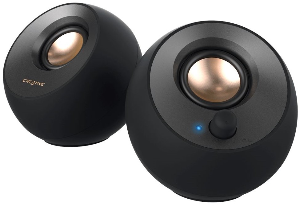Sistem audio Creative - Pebble V2, 2.0, negru/auriu