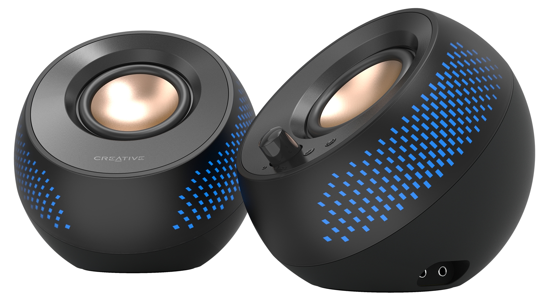 Sistem audio Creative - Pebble X, 2.0, 15W, Bluetooth, RGB, negru