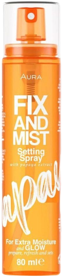 Aura Spray facial fixator cu aromă de papaya, 80 ml