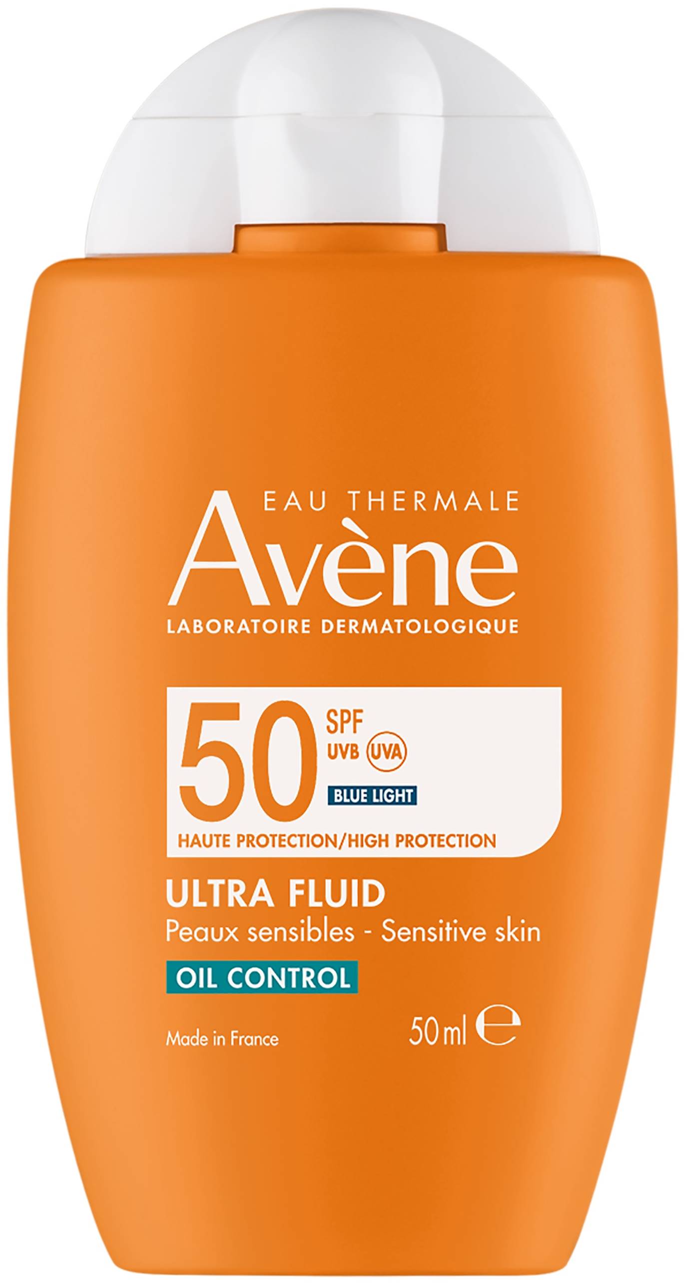 Avène Sun Fluid de protecție solară pentru pielea grasă, SPF50, 50 ml