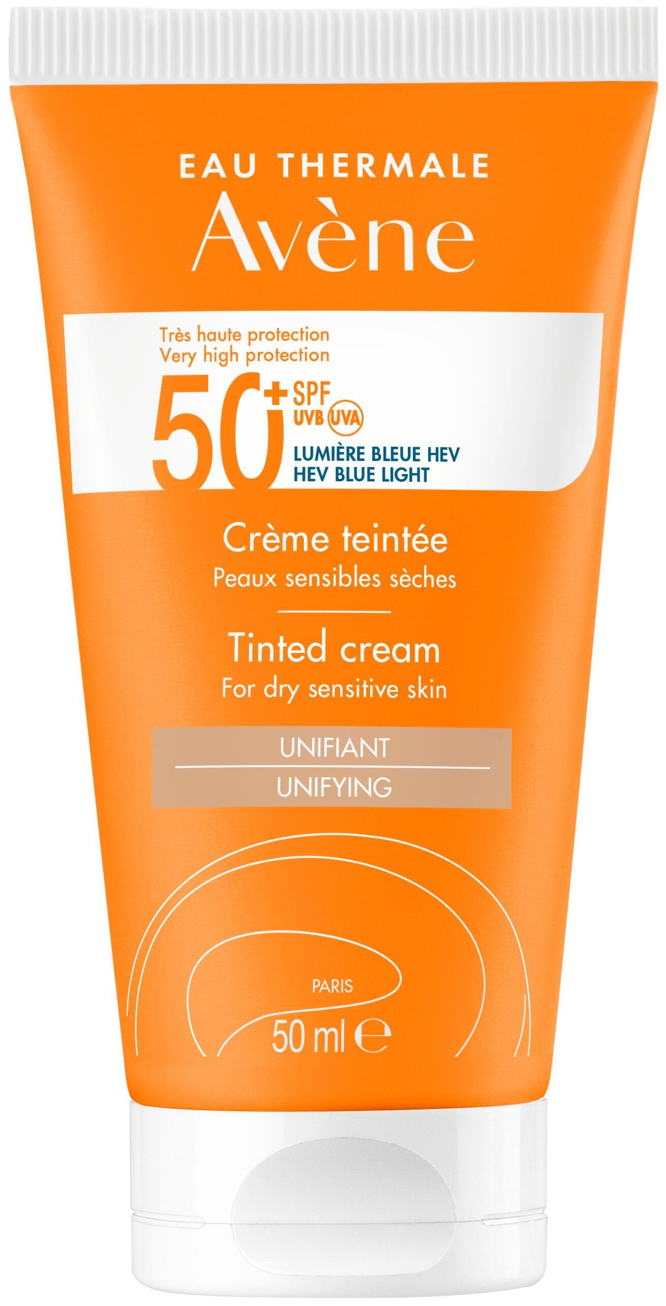 Avène Sun Cremă de protecție solară facială colorată, SPF50+, 50 ml