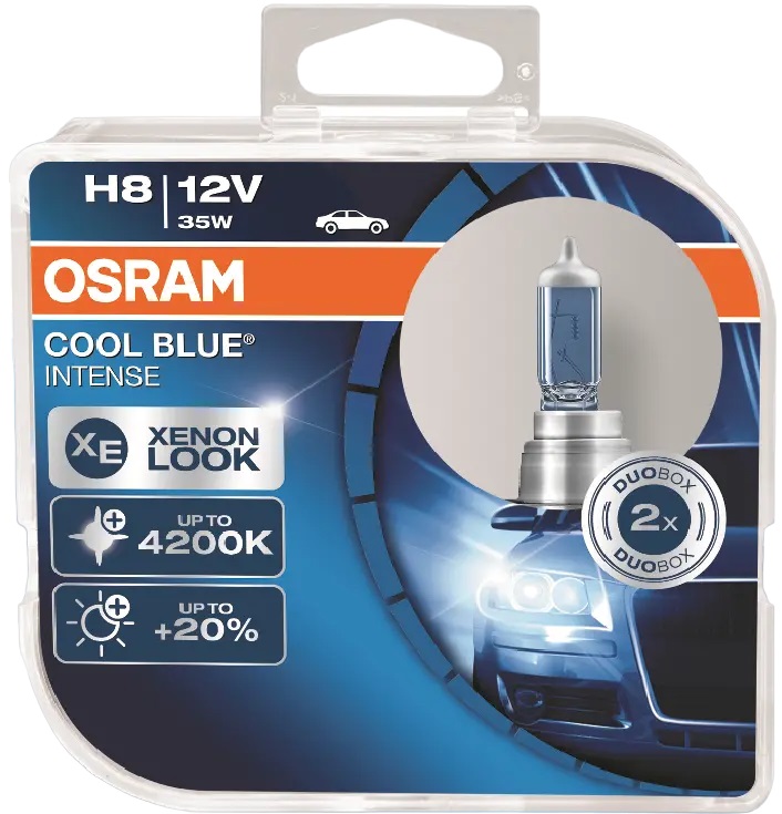 Becuri auto Osram - H8, 64212CBI, Cool Blue Intense