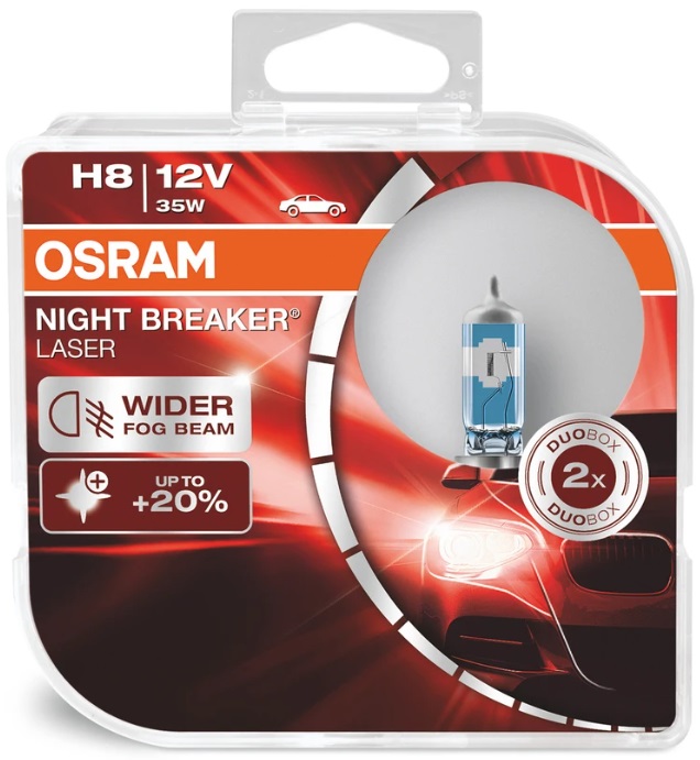 Becuri auto Osram - H8, 64212NL, Night Breaker Laser