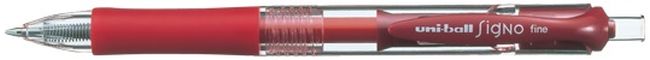 Roller cu gel automat Uni Signo - UMN152, lata retractabila, 1.0 mm, rosu