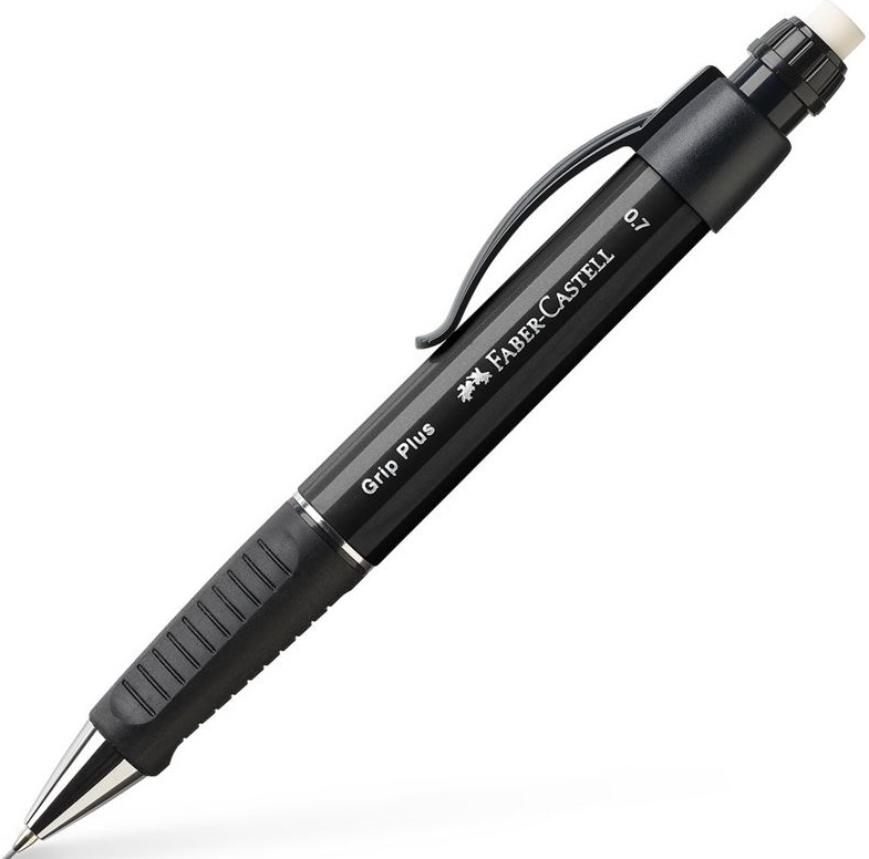 Creion automat Faber-Castell Grip Plus - Negru, 0.7 mm