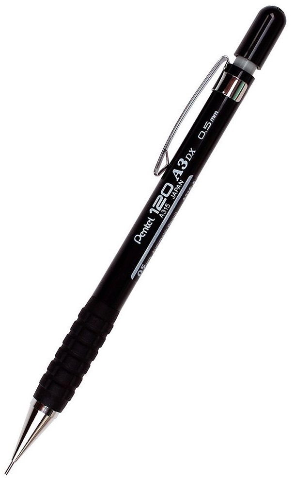 Creion automat Pentel 120 A315 - 0.5 mm, negru