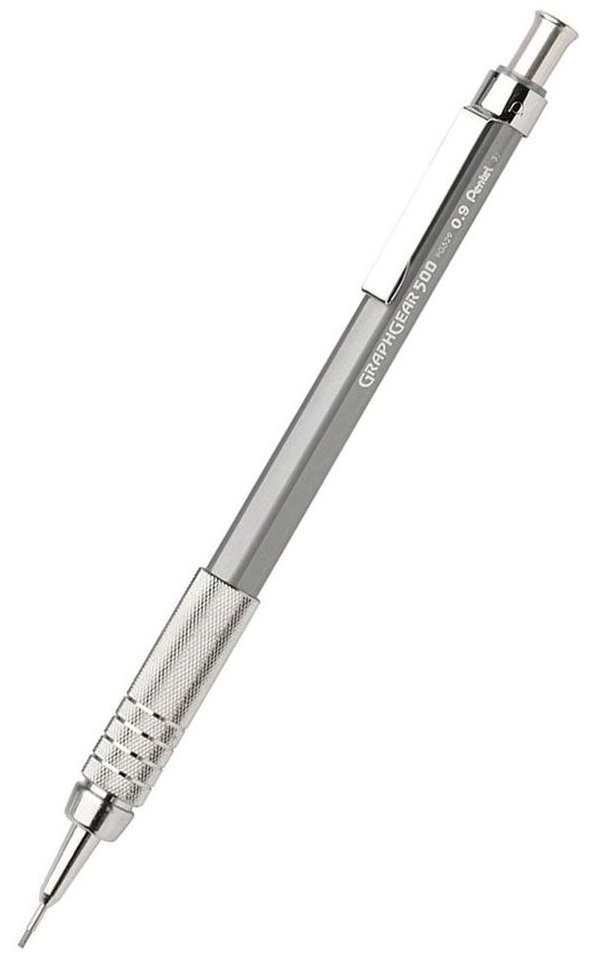Creion automat Pentel Graphgear - 520 0.9 mm, argintiu