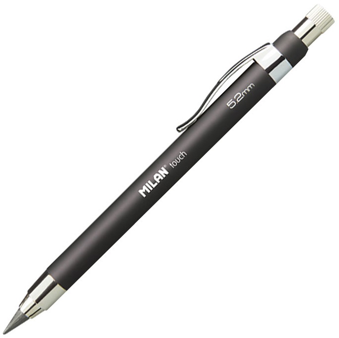 Creion automat versatil Milan - Touch, 5.2 mm, negru