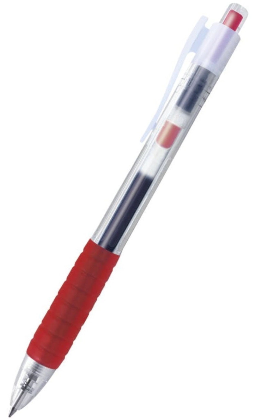 Stilou rolă automată Faber-Castell Fast Gel - 0.7 mm, roșu