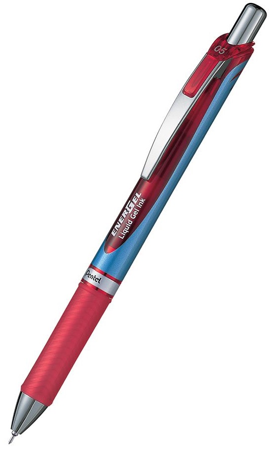 Roller automat Pentel Energel BLN 75 - 0.5 mm, rosu