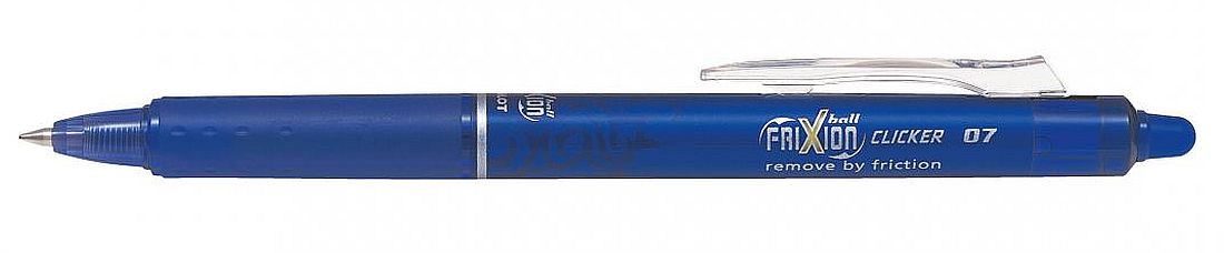 Roller automat cu radiera Pilot FriXion Clicker - Albastru, 0.7 mm