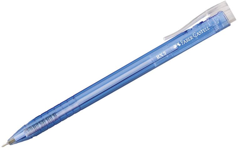 Pix automat Faber-Castell - RX5, 0,5 mm, albastru