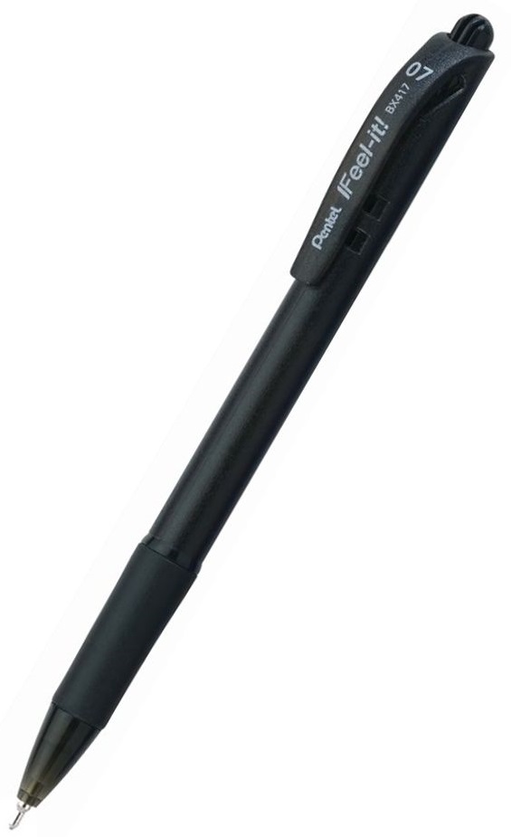 Pix automat Pentel BX417 - Feel It, 0.7 mm, negru