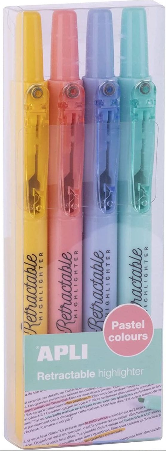 Marcatori automate de text Apli - 4 culori pastel