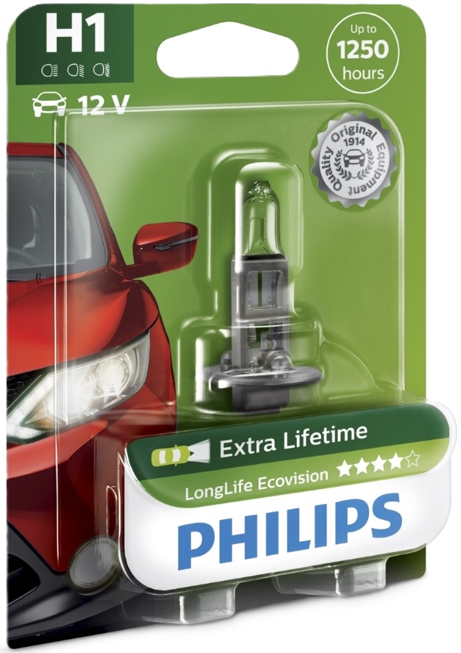 Bec auto Philips - LLECO, H1, 12V, 55W, P14.5s