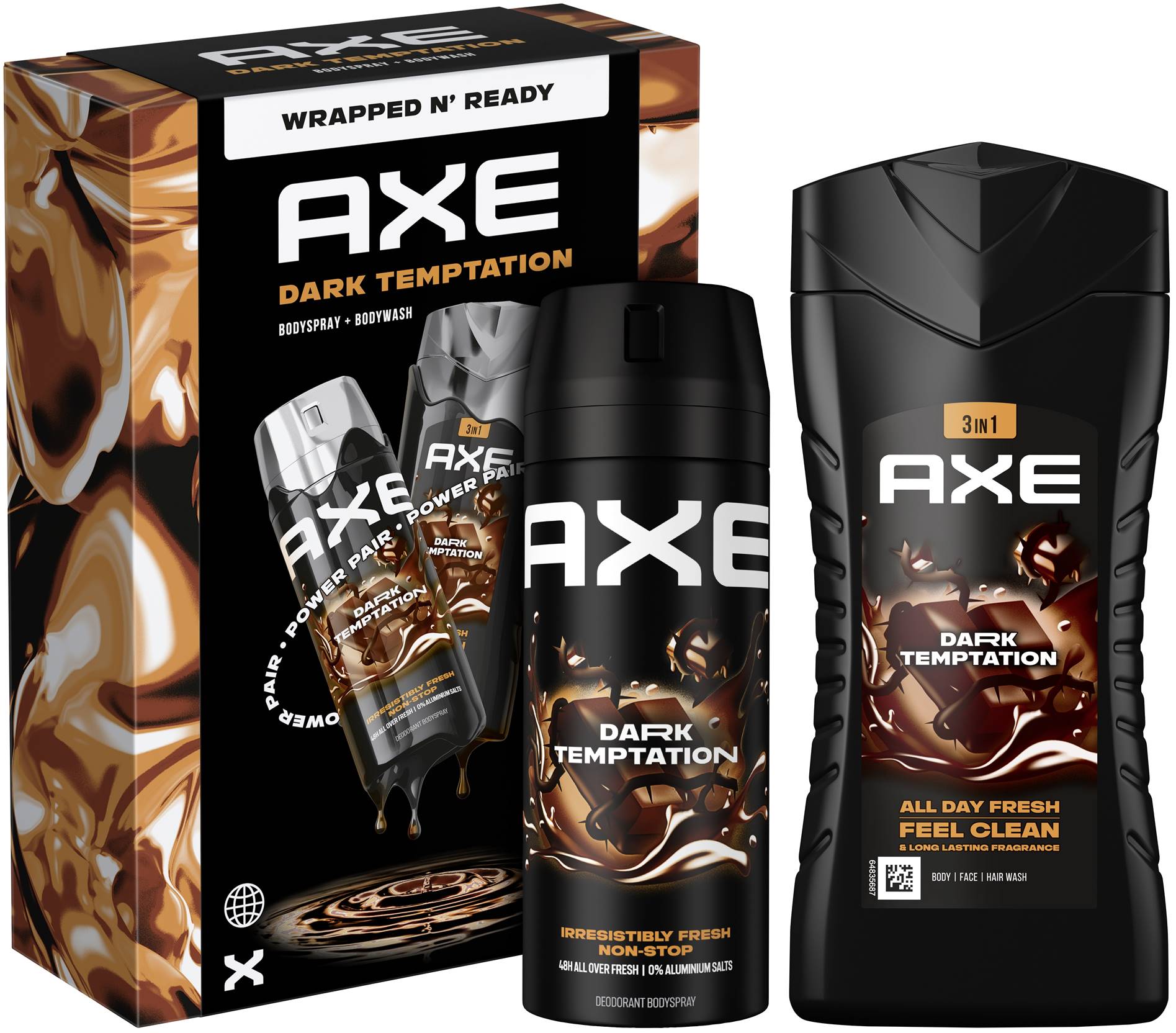 Axe Set Dark Temptation - Gel de duș   și Deodorant, 250 + 150 ml
