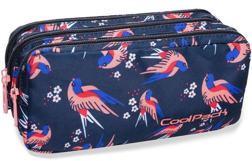 Penar școlar dreptunghiular Cool Pack Primus - Pink Colibri, cu 3 compartimente