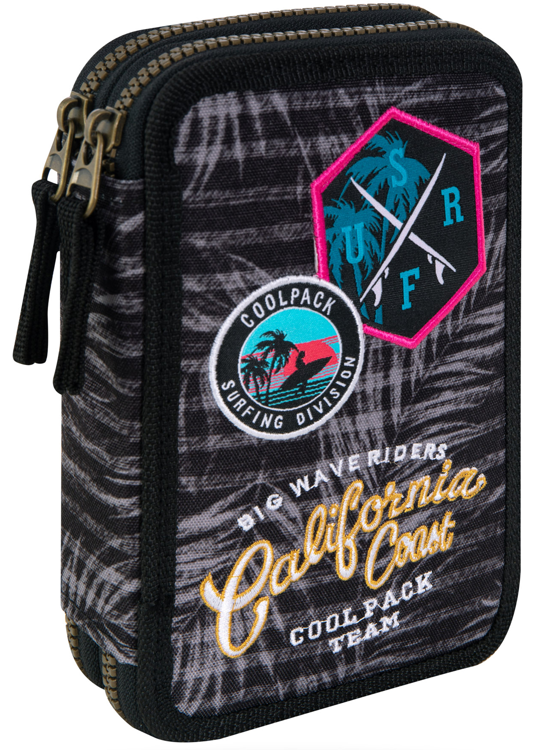 Penar cu rechizite scolare Cool Pack Jumper 2 - Badges G Grey