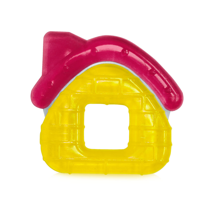 Inel gingival Lorelli Baby Care - Căsuță, galbenă