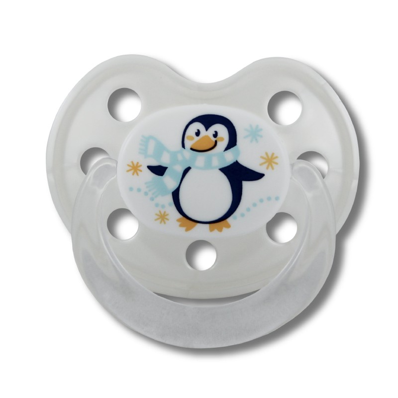 Suzetă din silicon pentru bebeluși Baby Nova - Pinguin