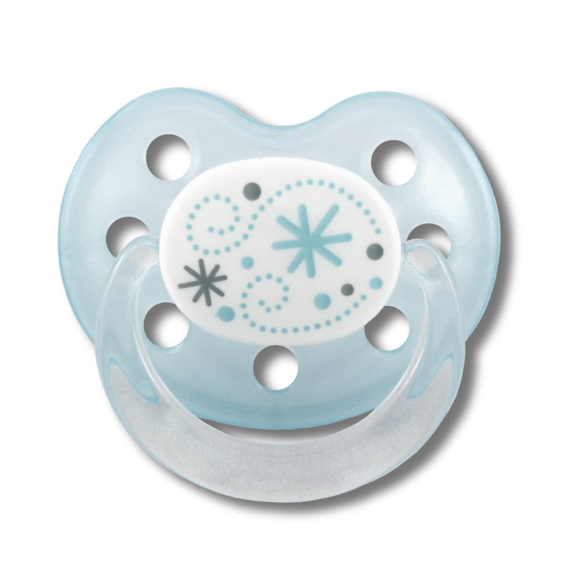 Suzetă din silicon pentru bebeluși Baby Nova - Fulg de nea