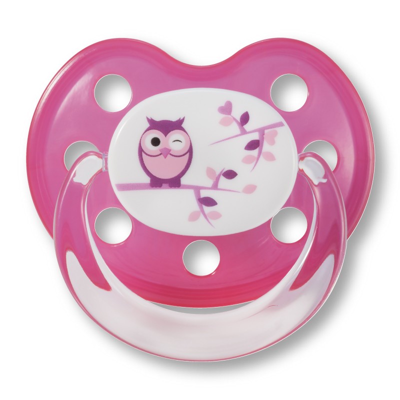 Suzetă din silicon pentru bebeluși Baby Nova, roz