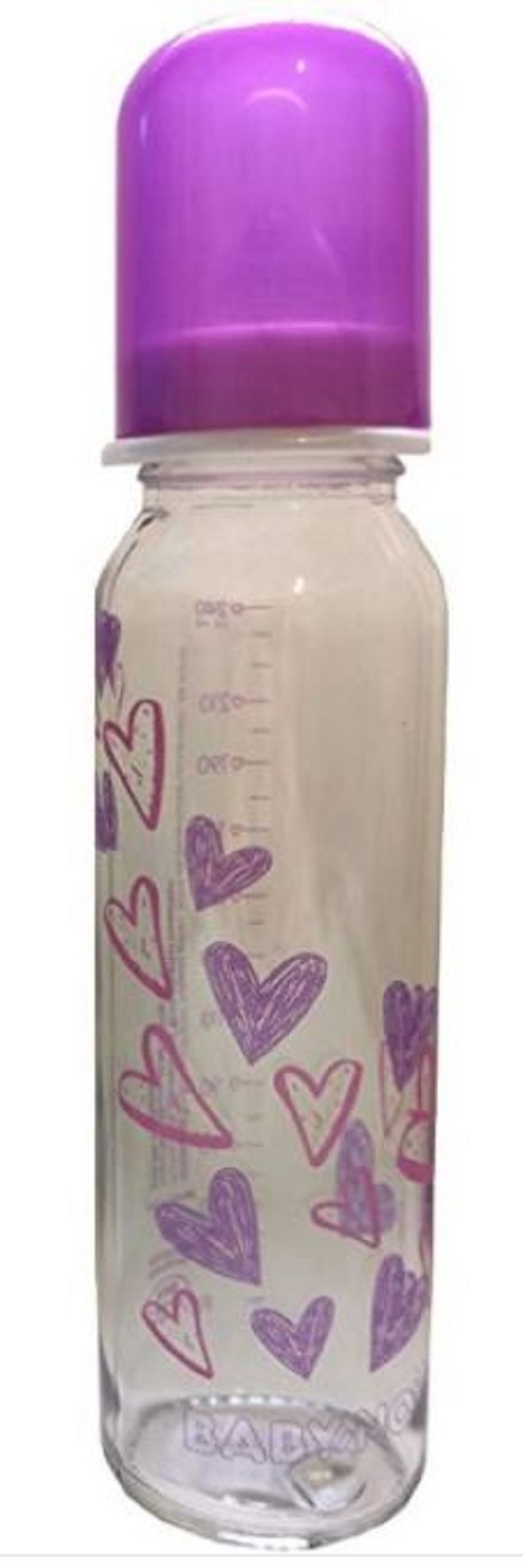 Sticlă de sticlă  Baby Nova - 240 ml, roz