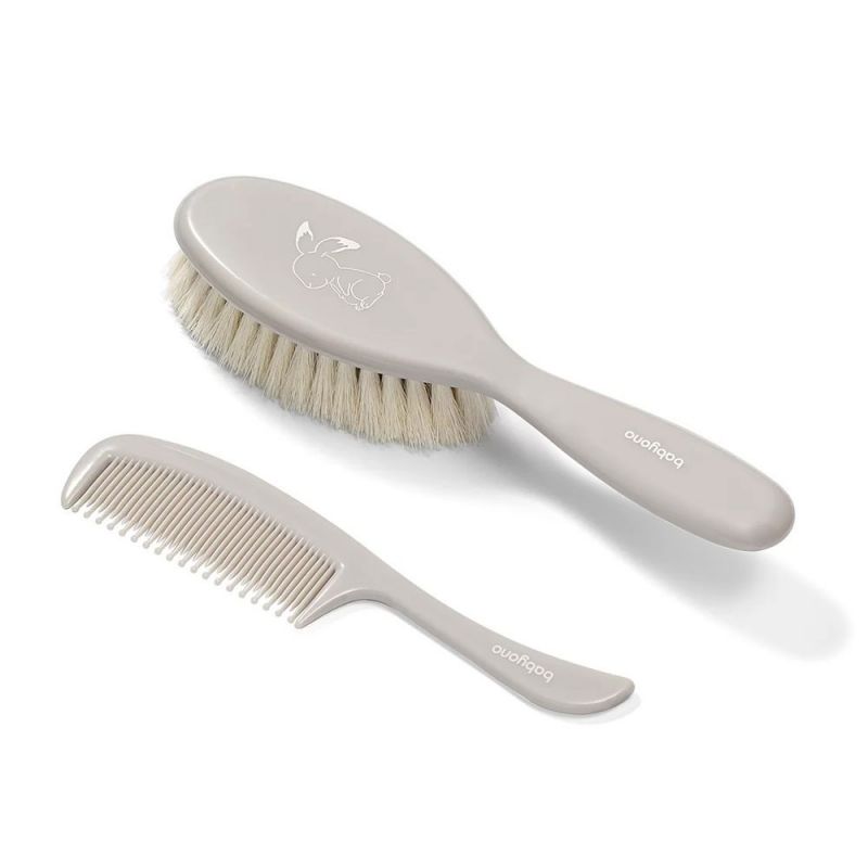 Perie cu păr natural Babyono - Gri