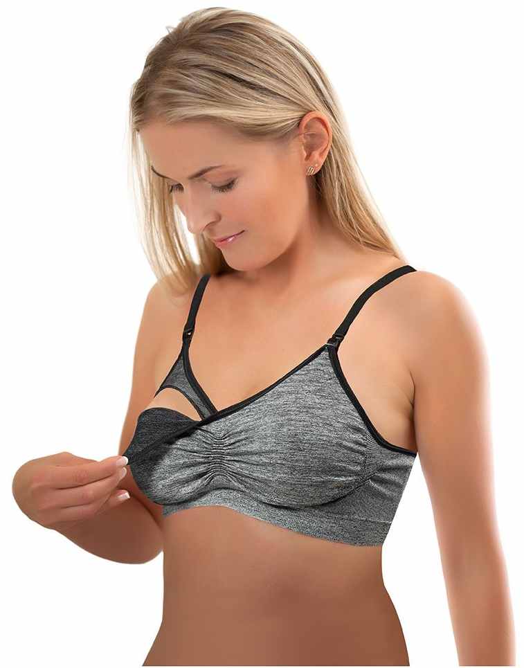 Sutien pentru gravide și mame Babyono - 80-85 E, gri
