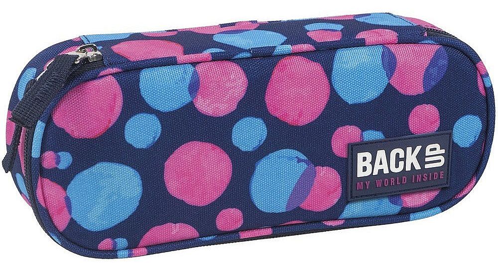 Penar scolar oval BackUP - Puncte colorate, cu un compartiment