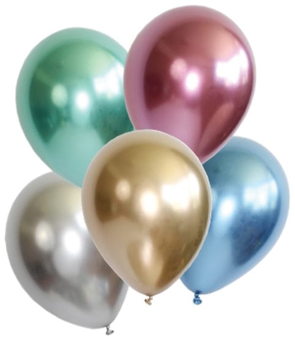 Baloane M Art - Metalice, multicolore (10 buc.)