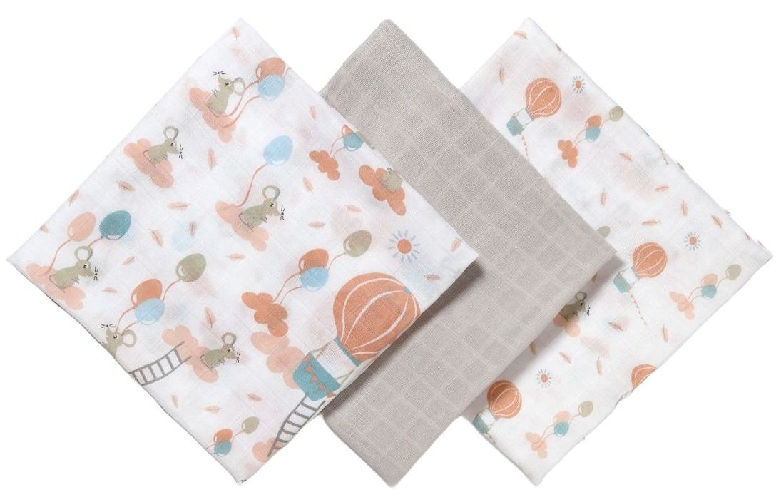 Scutece pentru copii din bambus Babyono - 397/09, 70 x 70 cm, 3 bucăți