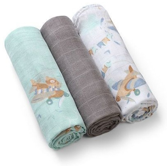 Scutece din bambus BabyOno - Take Care 397-10, 3 bucăți, 70x70 cm