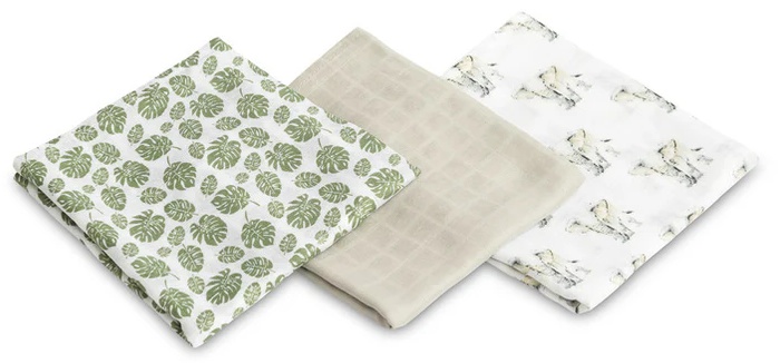 Scutece din bambus Sensillo - 3 buc., gri, 70 x 80 cm