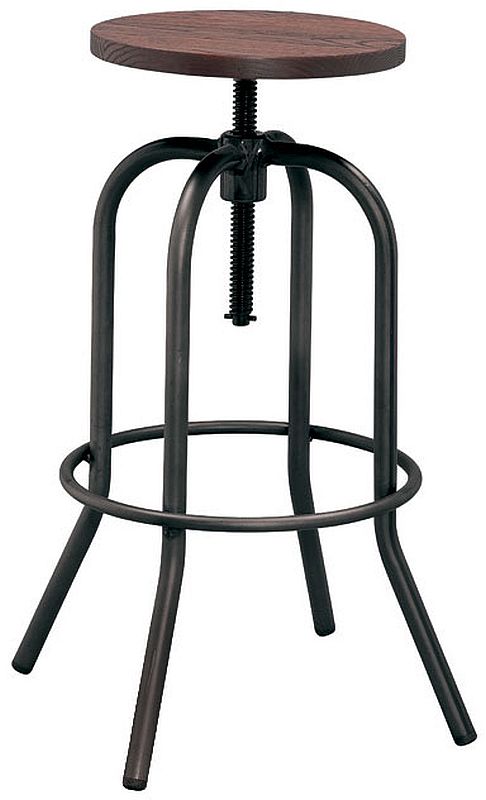 Scaun de bar Horecano - Antique, negru mat