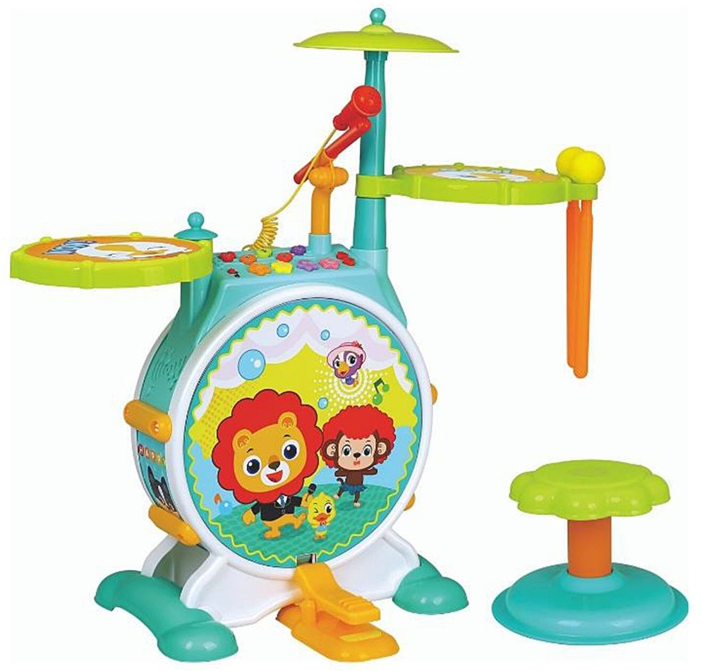 Hola Toys Drums - Pe suport cu taburet