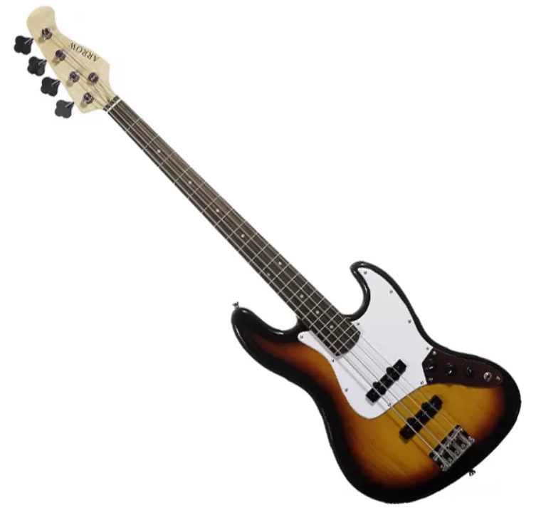Chitară bas Arrow - Louisiana 4 Bass, Sunburst Rosewood/White