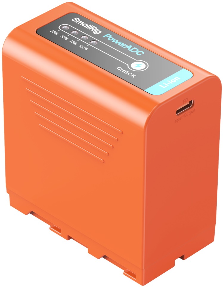 Baterie SmallRig - NP-F970, 10500 mAh, USB-C, portocaliu