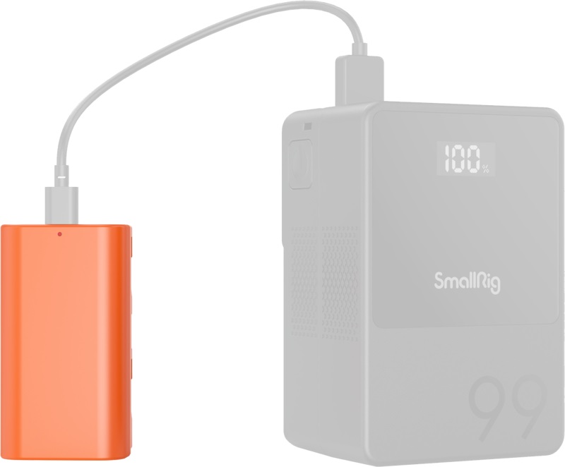 Baterie SmallRig - RP-NPF550, Sony NP-F, USB-C, portocale