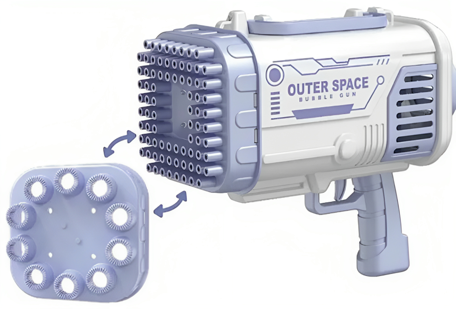 Pistol pentru baloane Yifeng - Bubble Gun Outer Space, mov