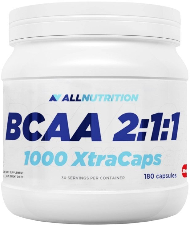 BCAA 2:1:1 1000 XtraCaps, 180 capsule, AllNutrition