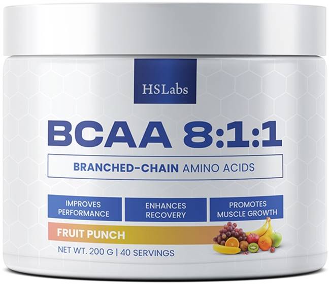 BCAA 8:1:1, punch de fructe, 200 g, HS Labs