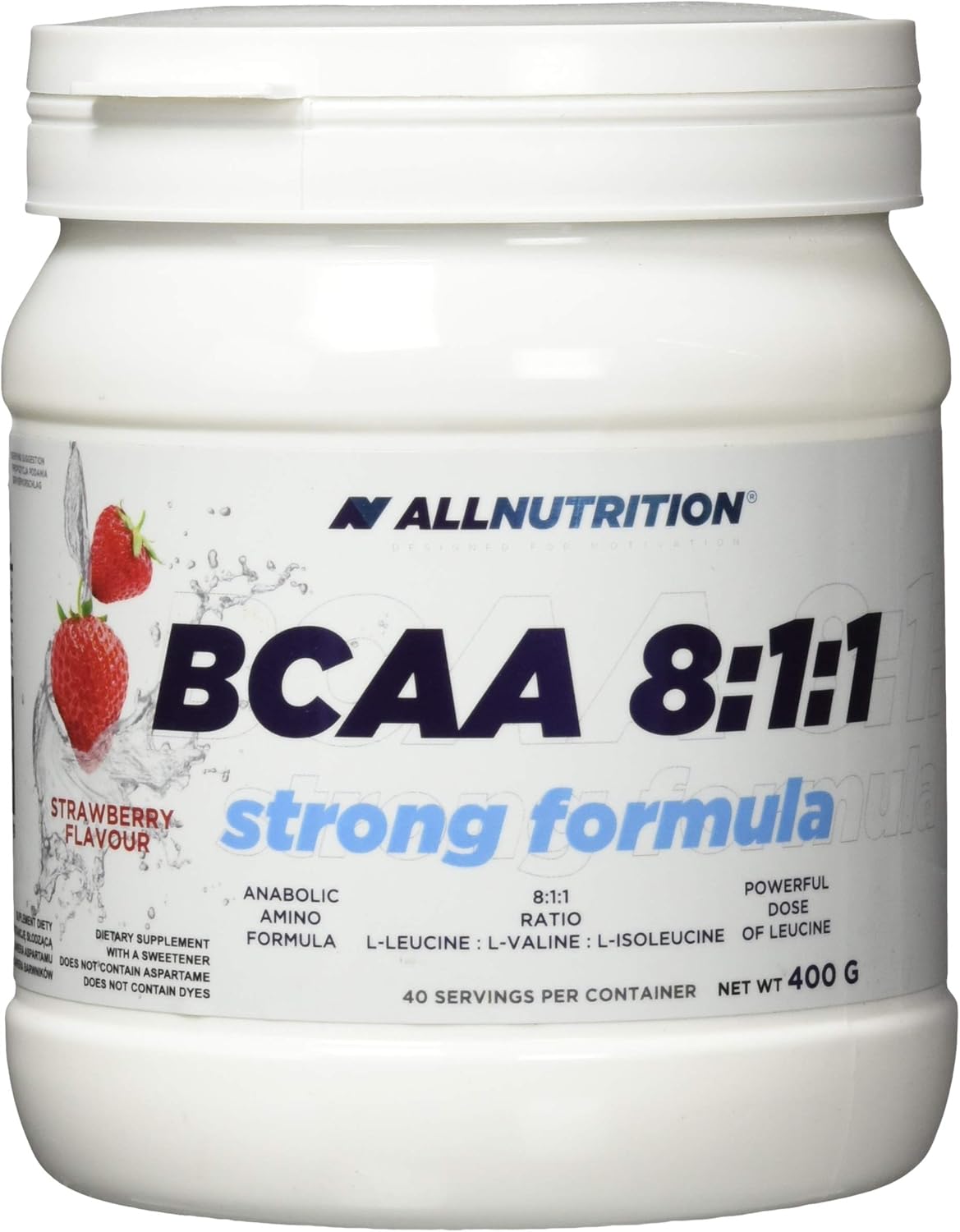 BCAA 8:1:1 Strong Formula, căpșună, 400 g, AllNutrition