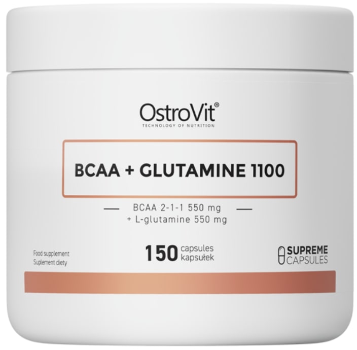 BCAA + Glutamine 1100, 150 capsule, OstroVit